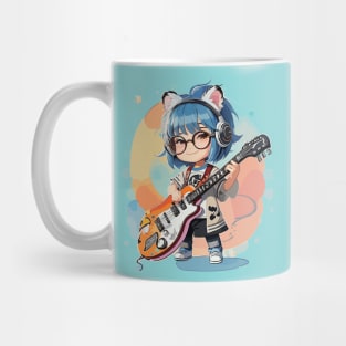 A little girl plays the guitar Mug